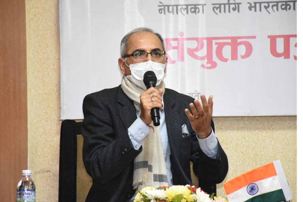 खोपमैत्री पत्रकार सम्मेलनमा भारतीय राजदूत