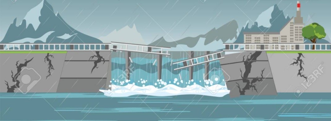 Rain- swollen Rivers incur damage to several Infrastructural projects around Gandaki Province.
