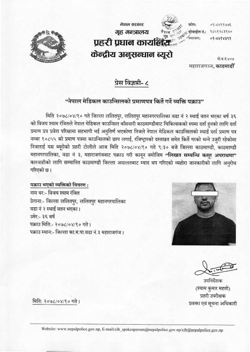 नक्कली डाक्टरको नालीबेली