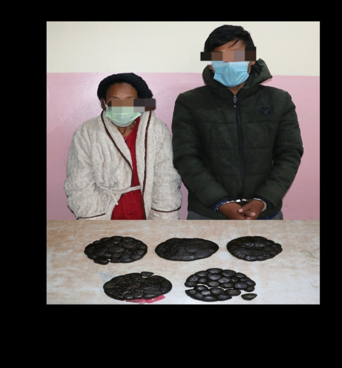 2 arrested  with 1.23 kg of hashish in Pokhara.